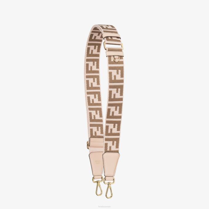 Women Ribbon Shoulder Strap Pink Fendi Accessories 6RHH351