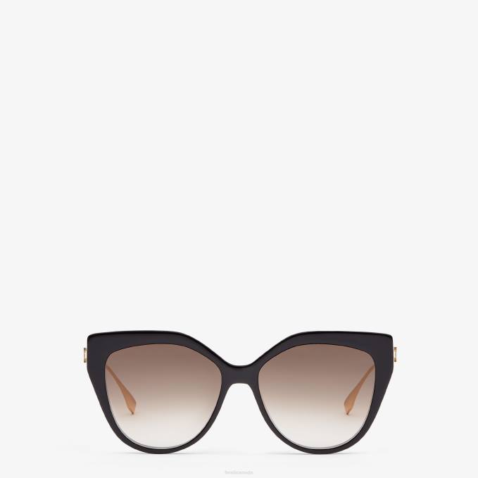 Women Acetate And Metal Sunglasses Black Fendi Accessories 6RHH372