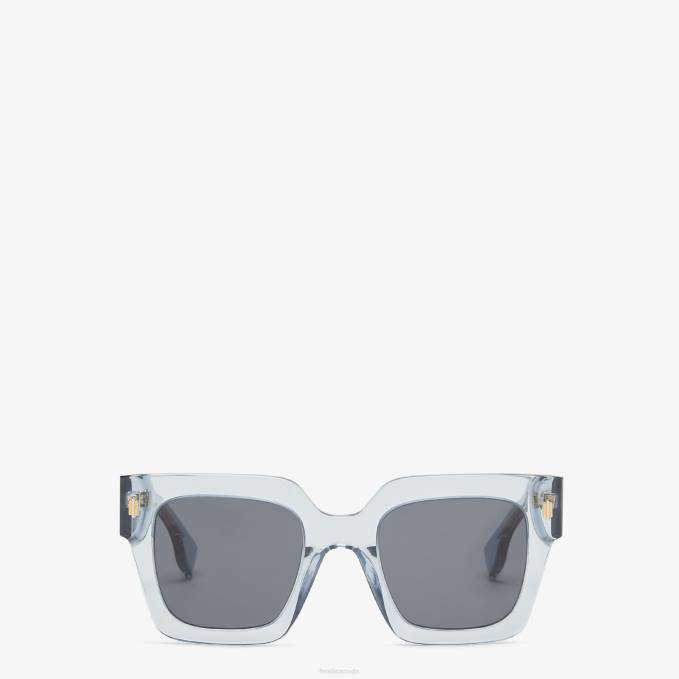 Women Acetate Sunglasses With Low Fitting Bridge Light blue Fendi Accessories 6RHH181