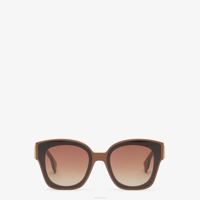 Women Caramel Acetate Sunglasses Fashion Fendi Accessories 6RHH150