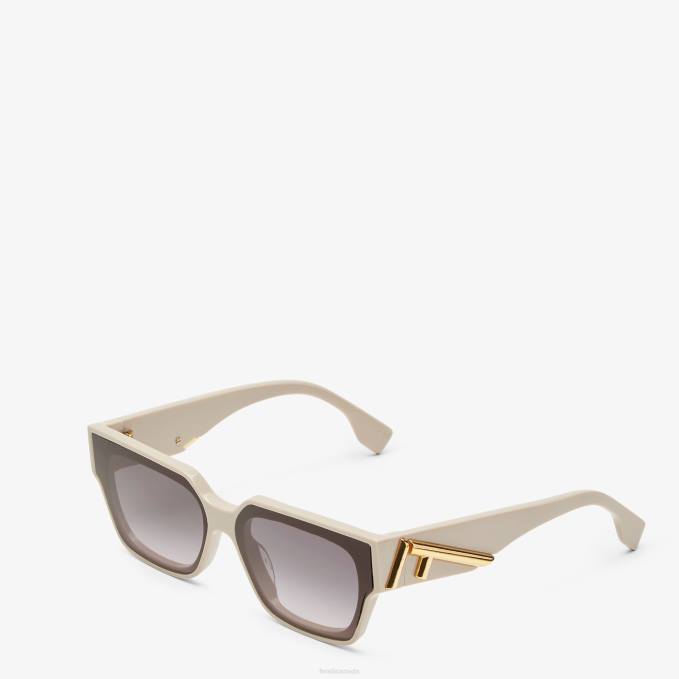 Women Cream Acetate Sunglasses Fashion Fendi Accessories 6RHH154
