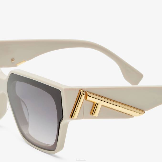 Women Cream Acetate Sunglasses Fashion Fendi Accessories 6RHH154