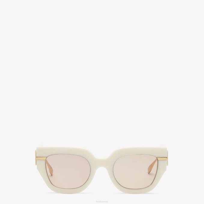 Women Cream Acetate Sunglasses Fashion Fendi Accessories 6RHH250