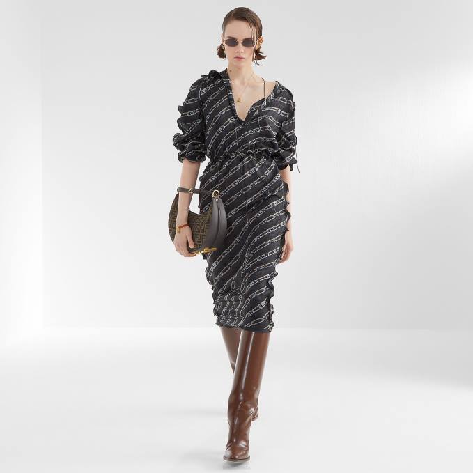 Women Fashion Show Sunglasses Gray Fendi Accessories 6RHH308