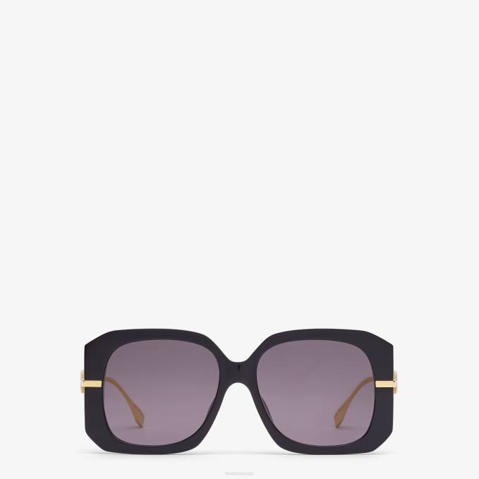 Women Graphy Acetate Sunglasses Black Fendi Accessories 6RHH310