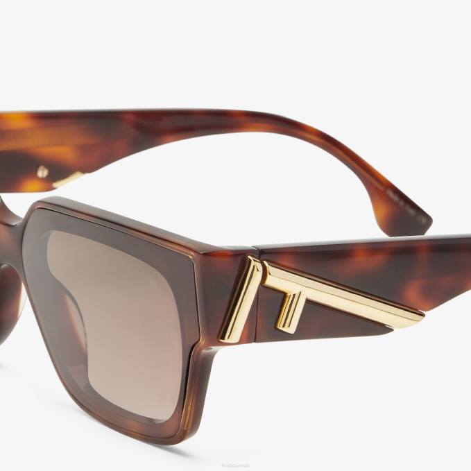 Women Havana Acetate Sunglasses Fashion Fendi Accessories 6RHH252