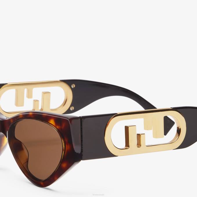 Women Havana Acetate Sunglasses Fashion Fendi Accessories 6RHH354