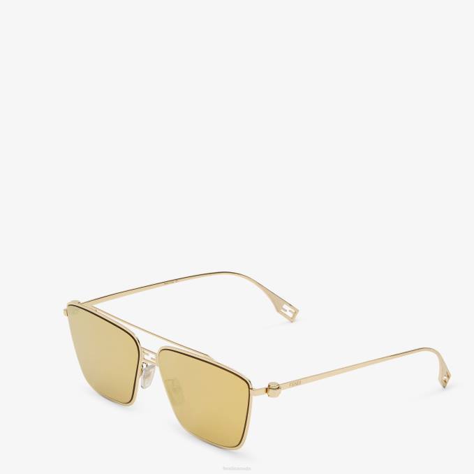 Women Metal Sunglasses Brown Fendi Accessories 6RHH28