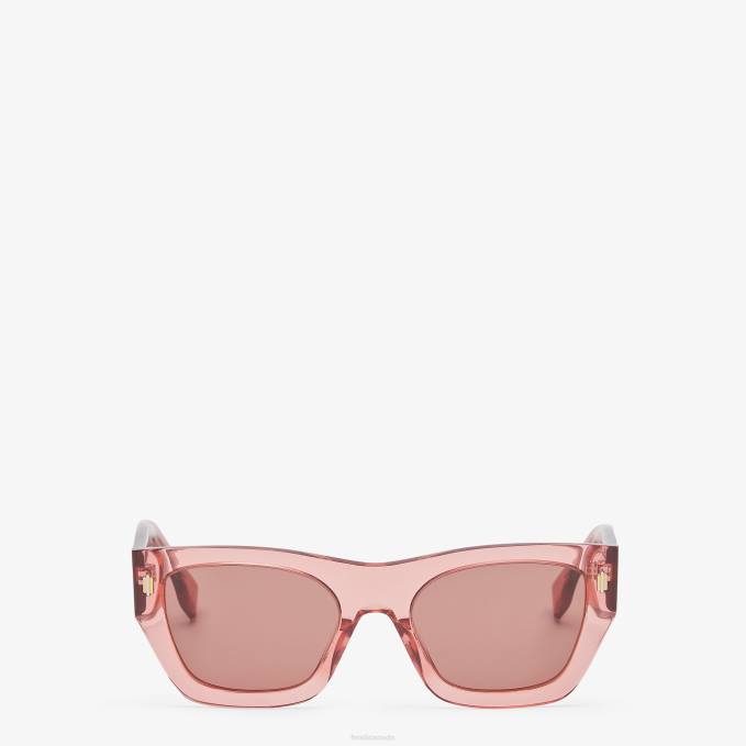 Women Roma Acetate Sunglasses Pink Fendi Accessories 6RHH142