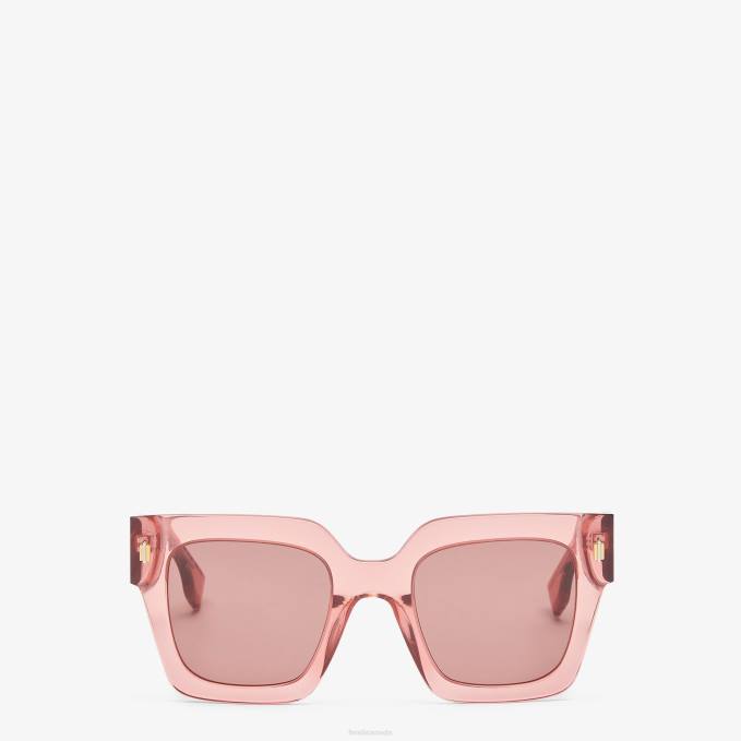 Women Roma Acetate Sunglasses Pink Fendi Accessories 6RHH146