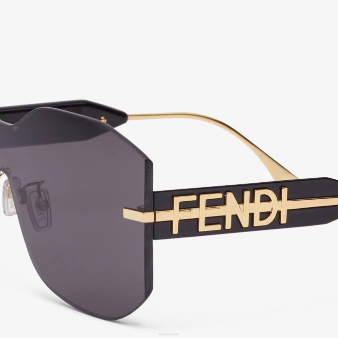 Women Shield Sunglasses Black Fendi Accessories 6RHH202