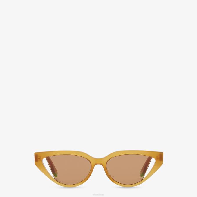 Women Sunglasses In Transparent Caramel Acetate Beige Fendi Accessories 6RHH156