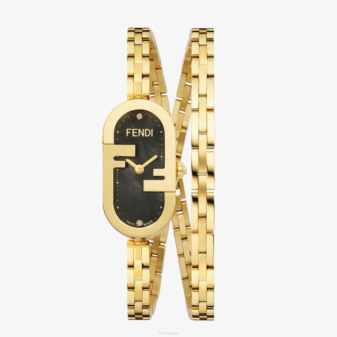 Women 14.80 X 28.30mm - Oval Watch With FF Logo Gold Fendi Accessories 6RHH169