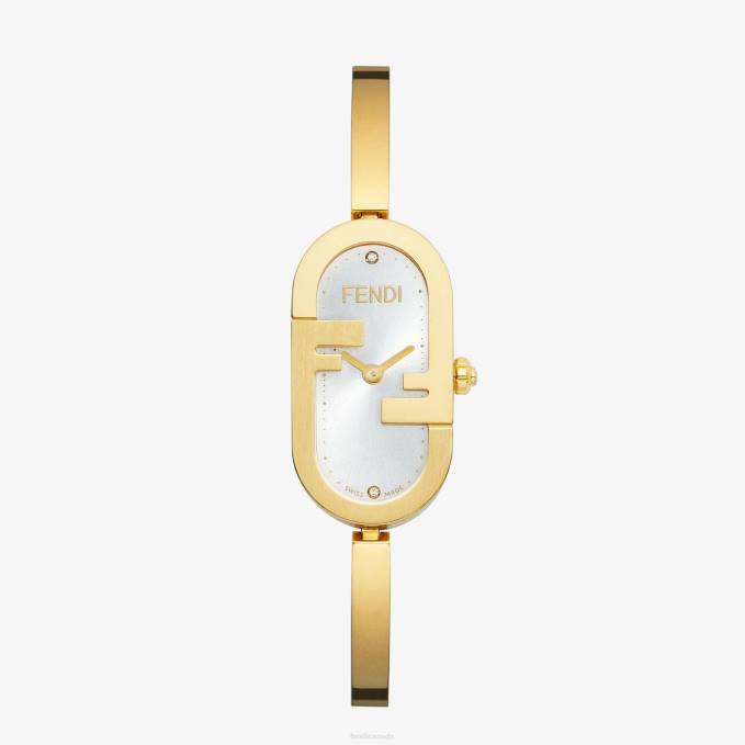 Women 14.80 X 28.30mm - Oval Watch With FF Logo Gold Fendi Accessories 6RHH342