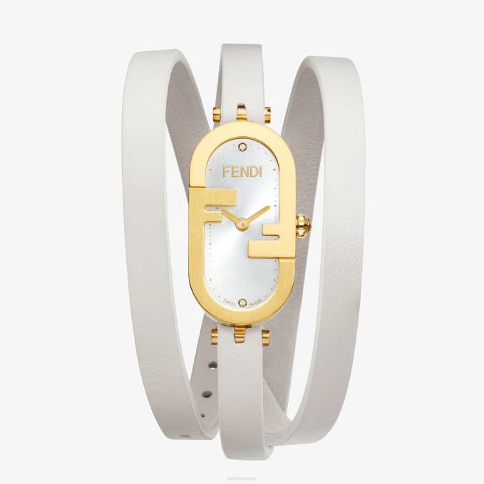 Women 14.80 X 28.30mm - Oval Watch With O'Lock Logo White Fendi Accessories 6RHH318