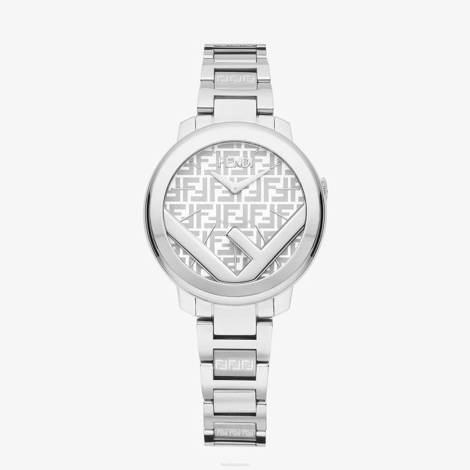 Women 28mm - Round Watch With Logo Silver Fendi Accessories 6RHH177