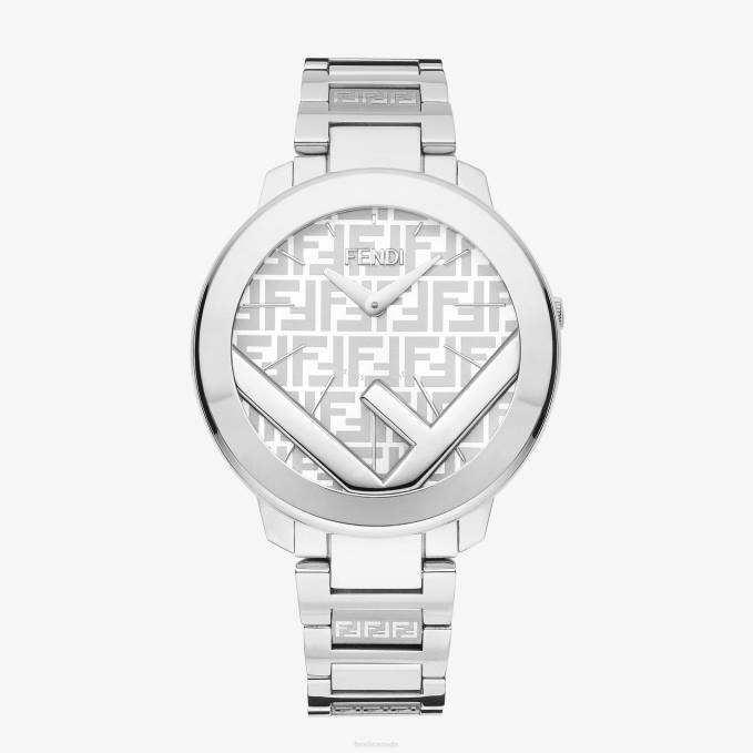 Women 36mm - Round Watch With Logo Silver Fendi Accessories 6RHH175
