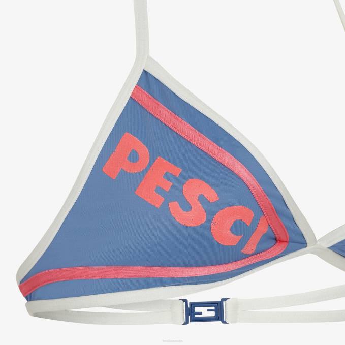 Women Lycra Bikini Blue Fendi Apparel 6RHH1024