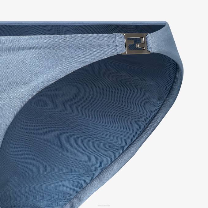 Women Lycra Bikini Blue Fendi Apparel 6RHH1159