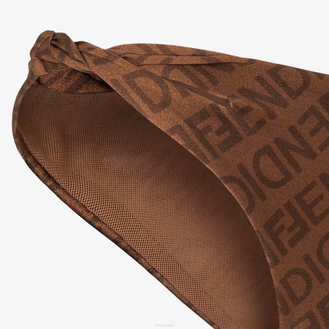 Women Lycra Bikini Brown Fendi Apparel 6RHH1057