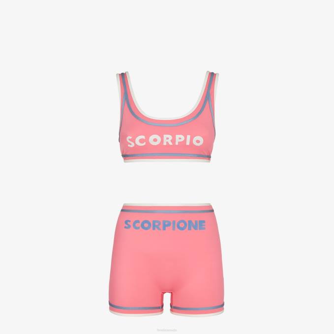 Women Lycra Bikini Pink Fendi Apparel 6RHH1050