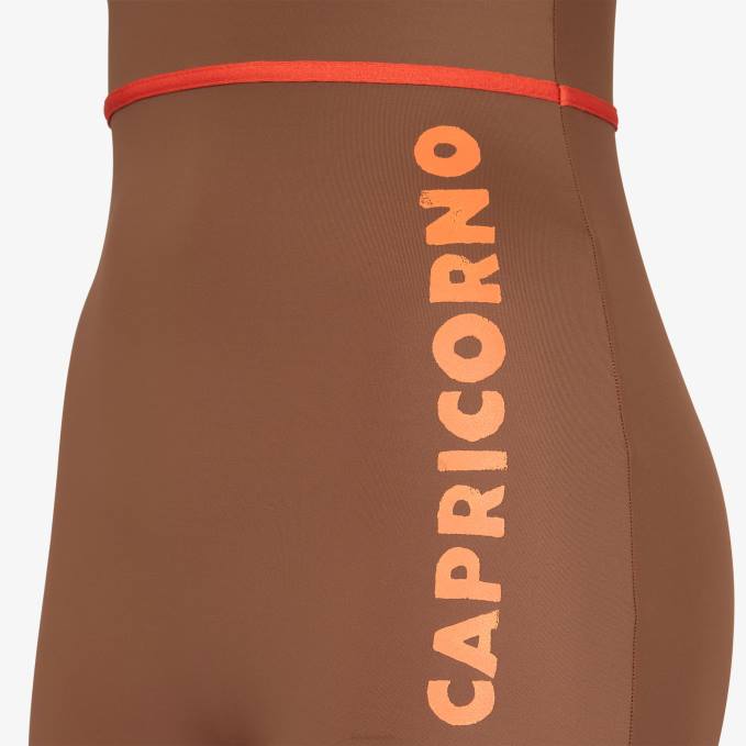 Women Lycra Bodysuit Brown Fendi Apparel 6RHH1056