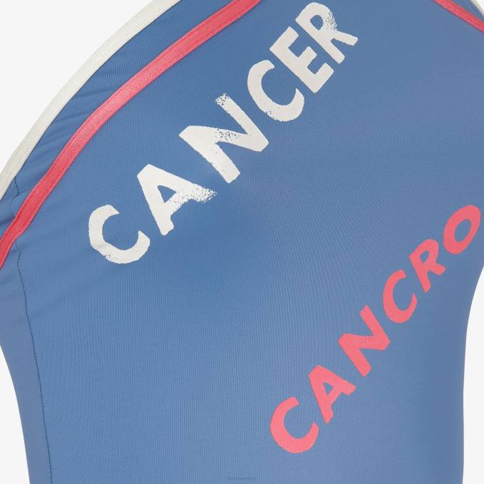 Women Lycra One-Piece Swimsuit Blue Fendi Apparel 6RHH1048