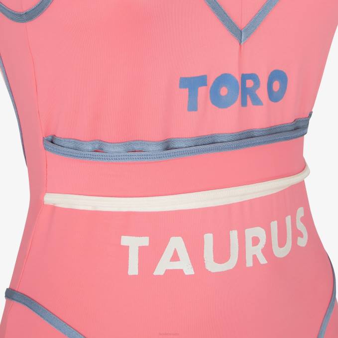 Women Lycra Swimsuit Pink Fendi Apparel 6RHH1051