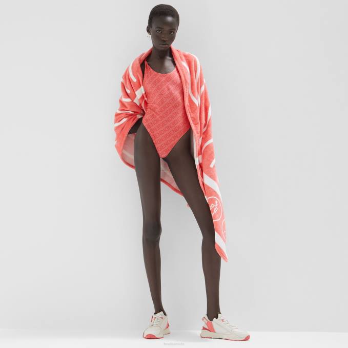 Women Lycra Swimsuit Pink Fendi Apparel 6RHH1058