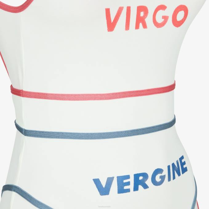 Women Lycra Swimsuit White Fendi Apparel 6RHH1023