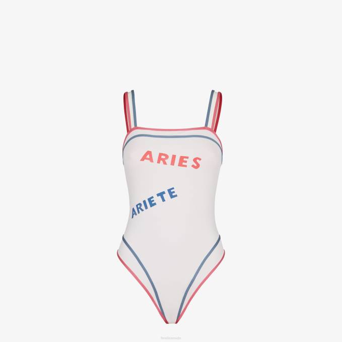 Women Lycra Swimsuit White Fendi Apparel 6RHH1053