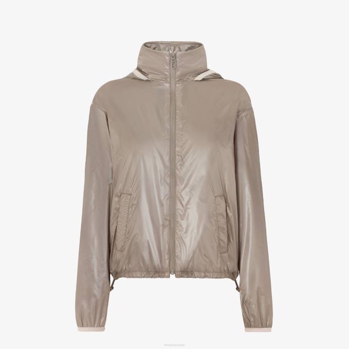 Women Dove Nylon Windbreaker Beige Fendi Apparel 6RHH1201