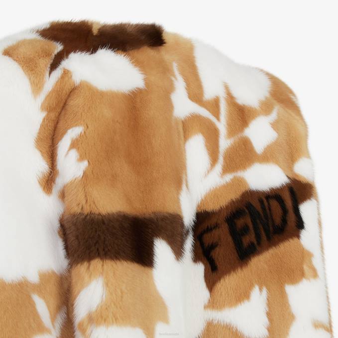 Women Mink Coat Multicolor Fendi Apparel 6RHH1139