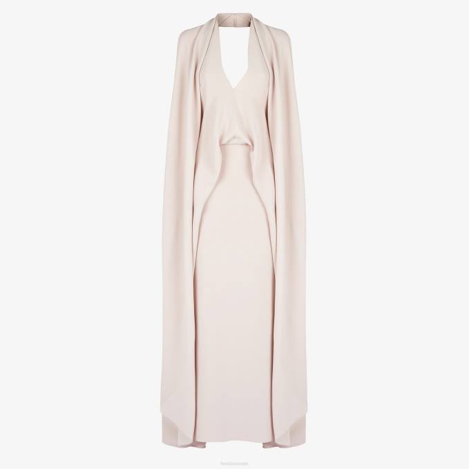 Women Dress Made Of Pale Cady Pink Fendi Apparel 6RHH1004