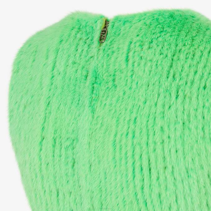 Women Mink Dress Green Fendi Apparel 6RHH1108