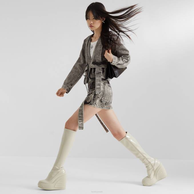 Women Denim Jacket Black Fendi Apparel 6RHH1062