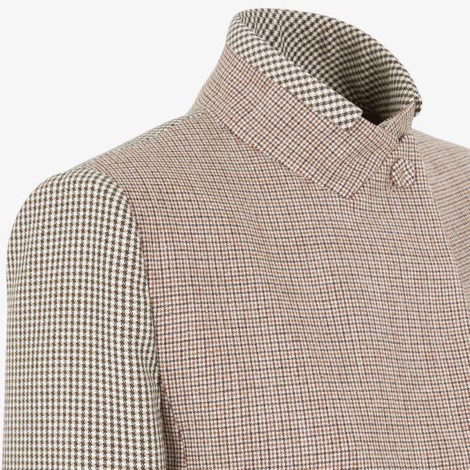 Women Houndstooth Wool Jacket Beige Fendi Apparel 6RHH1220