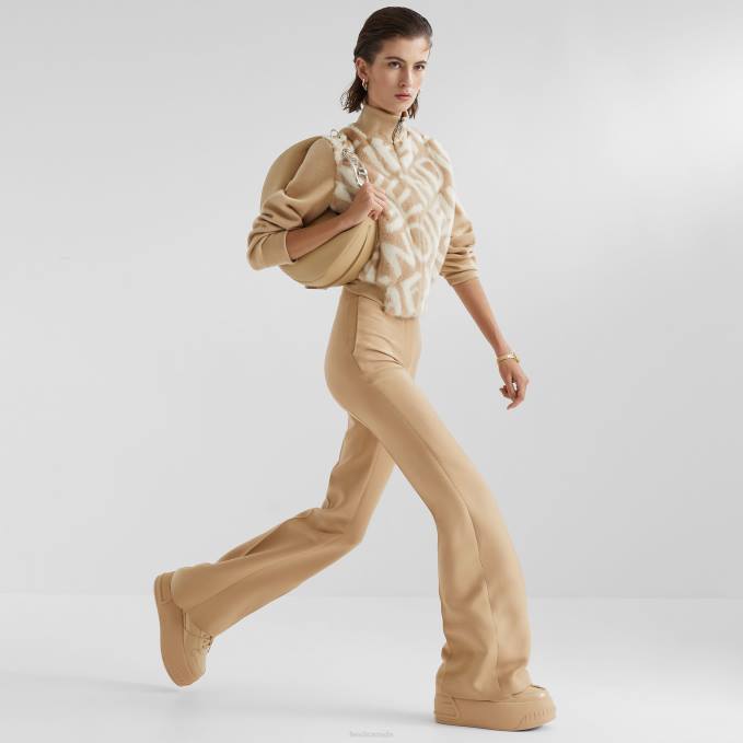 Women Mink Bomber Beige Fendi Apparel 6RHH1137