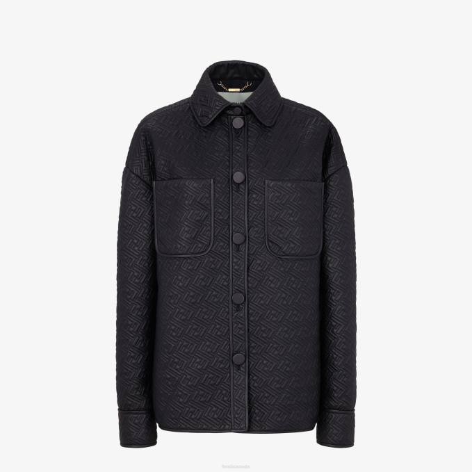 Women Nappa Leather Go-To Jacket Black Fendi Apparel 6RHH1236