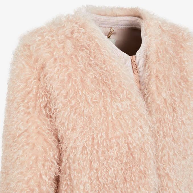 Women Pale Mohair Jacket Pink Fendi Apparel 6RHH1227