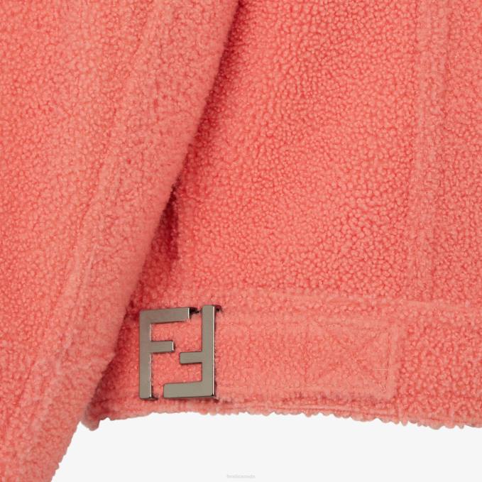 Women Shearling Jacket Pink Fendi Apparel 6RHH1088