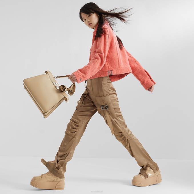 Women Shearling Jacket Pink Fendi Apparel 6RHH1088