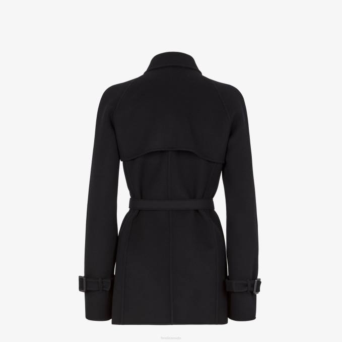 Women Wool Go-To Jacket Black Fendi Apparel 6RHH1209