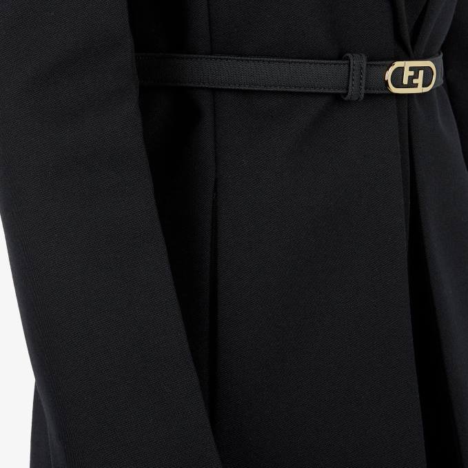 Women Wool Jacket Black Fendi Apparel 6RHH1232