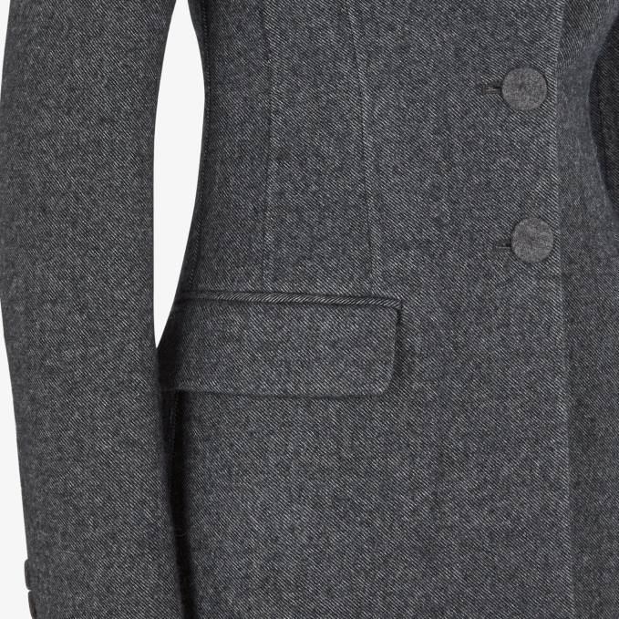 Women Wool Jacket Gray Fendi Apparel 6RHH1214