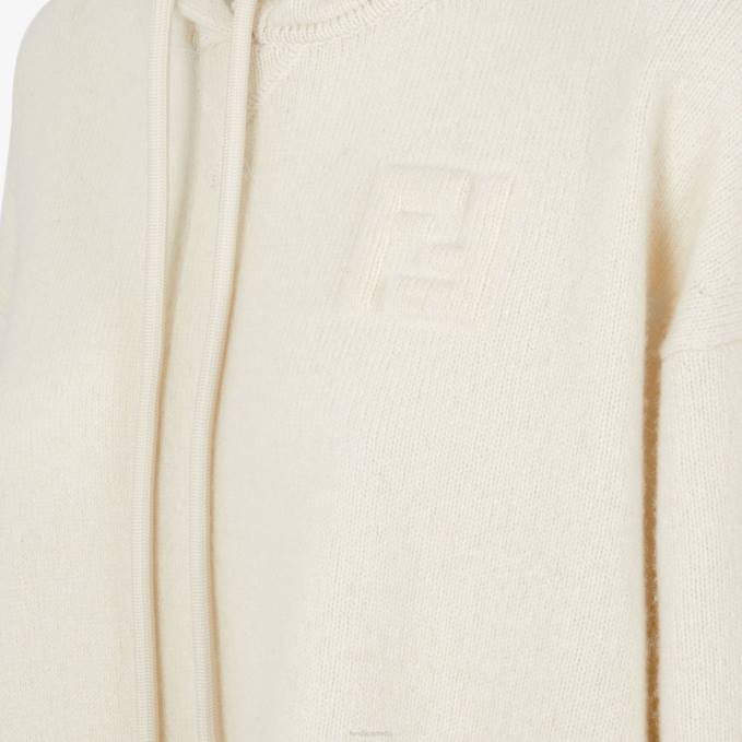Women Cashmere Sweater White Fendi Apparel 6RHH1187