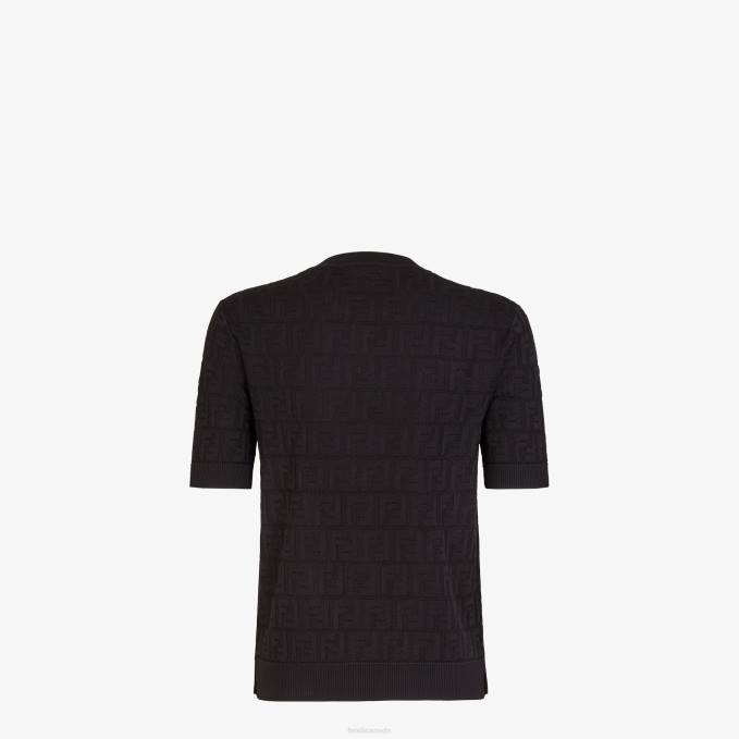 Women Cotton And Viscose Jumper Black Fendi Apparel 6RHH955