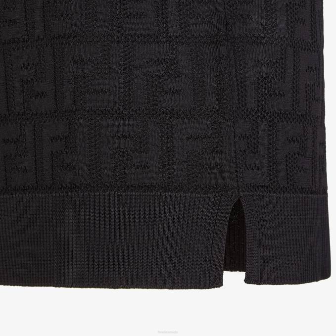 Women Cotton And Viscose Jumper Black Fendi Apparel 6RHH955