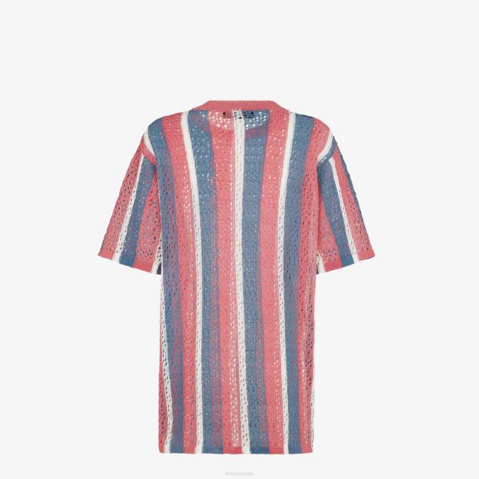 Women Cotton Crochet Jumper Multicolor Fendi Apparel 6RHH1030