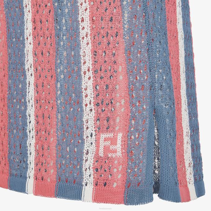 Women Cotton Crochet Jumper Multicolor Fendi Apparel 6RHH1030